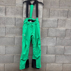 Salomon Green Ski & Snowboard Pants with Suspenders Size Women's Med
